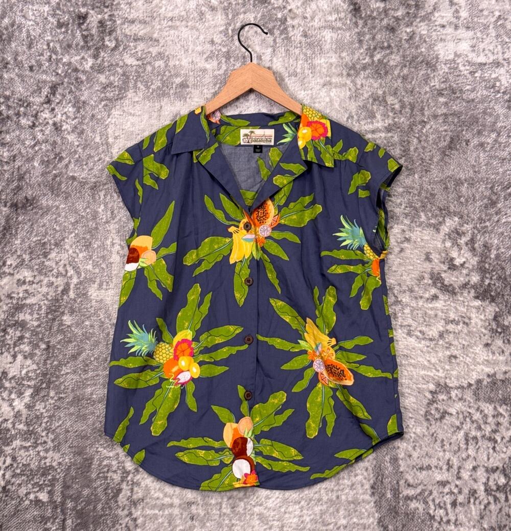 Pataloha Top 12 Womens Patagoia Lightweight Ka Loa'a Pono Print Button